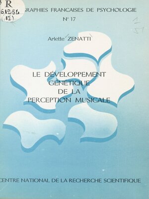 cover image of Le développement génétique de la perception musicale